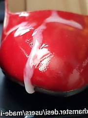 A village woman gets intimate with a vendor of bras.